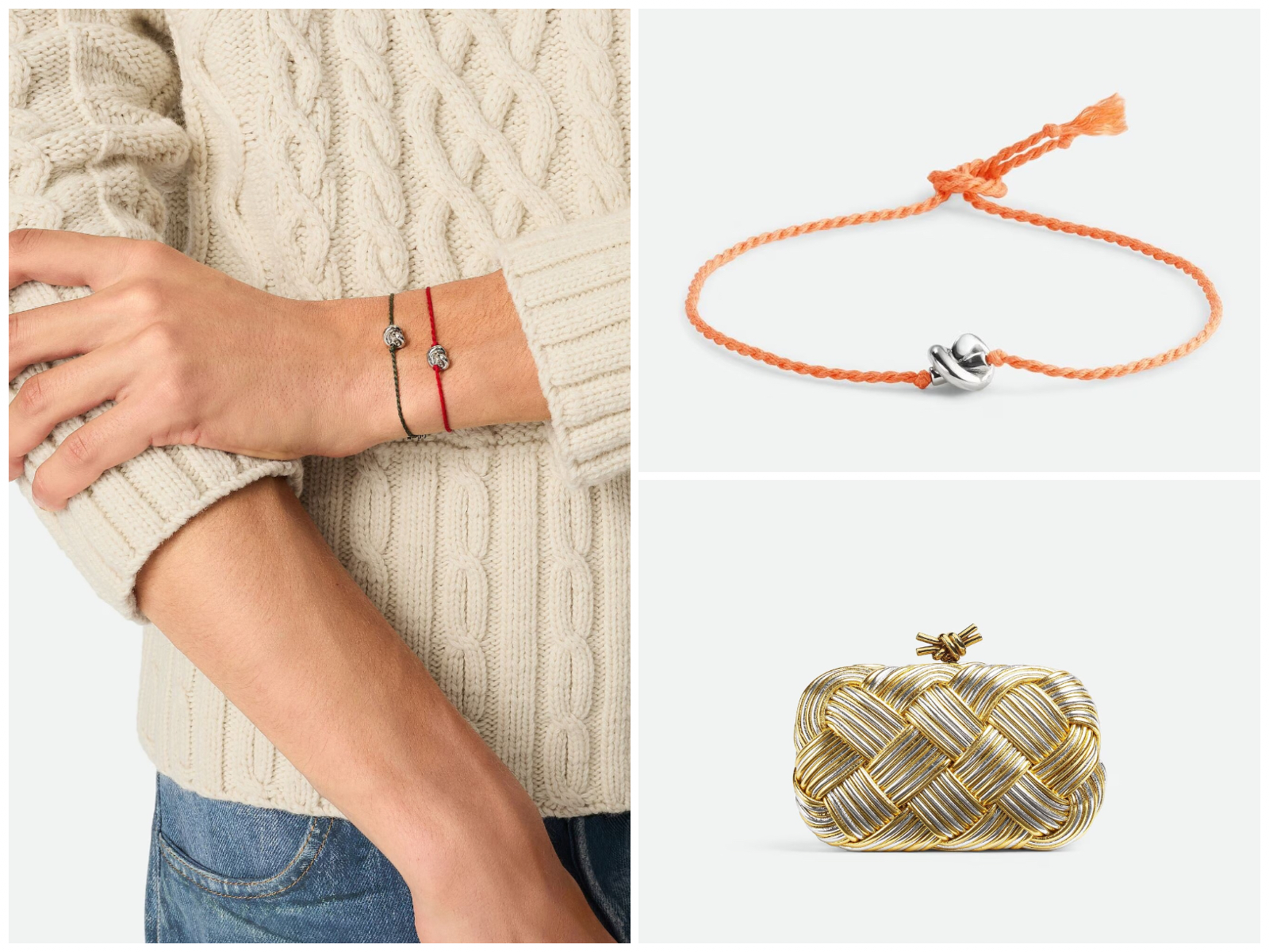 美品 BOTTEGA VENETA KNOT CUFF BRACELET