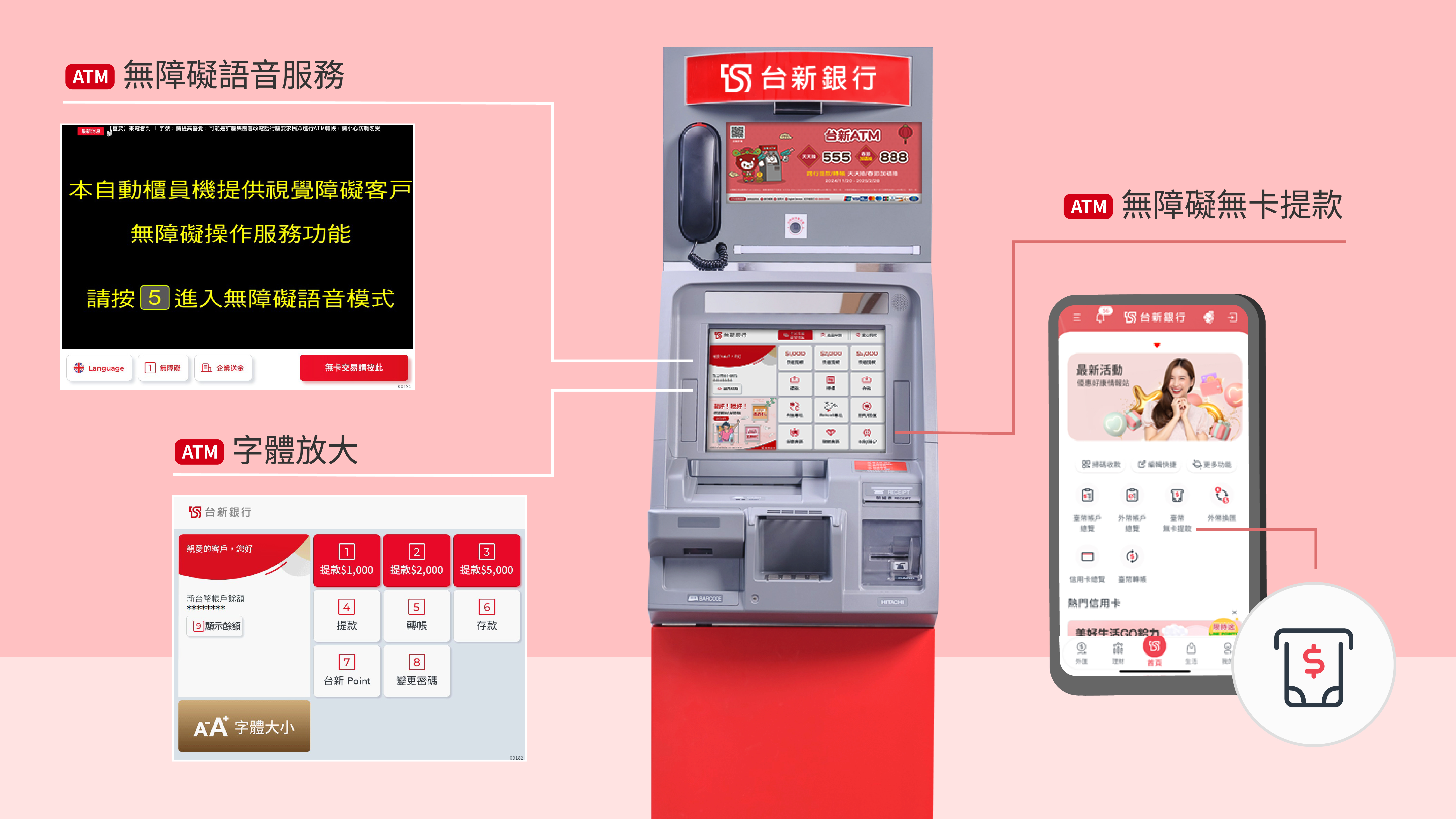 台新銀行ATM支援無障礙無卡提款近4000台同步升級| 金融要聞| 產經| 聯合新聞網