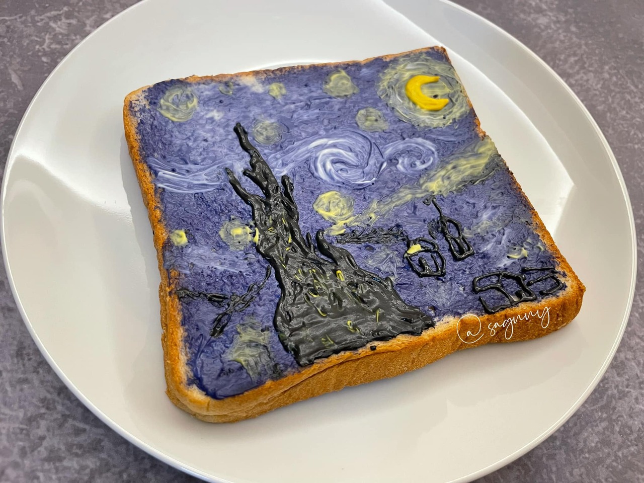 神之手 她把吐司變梵谷世界名畫 星空 1 5萬人狂讚 新聞好好看 生活 世界新聞網