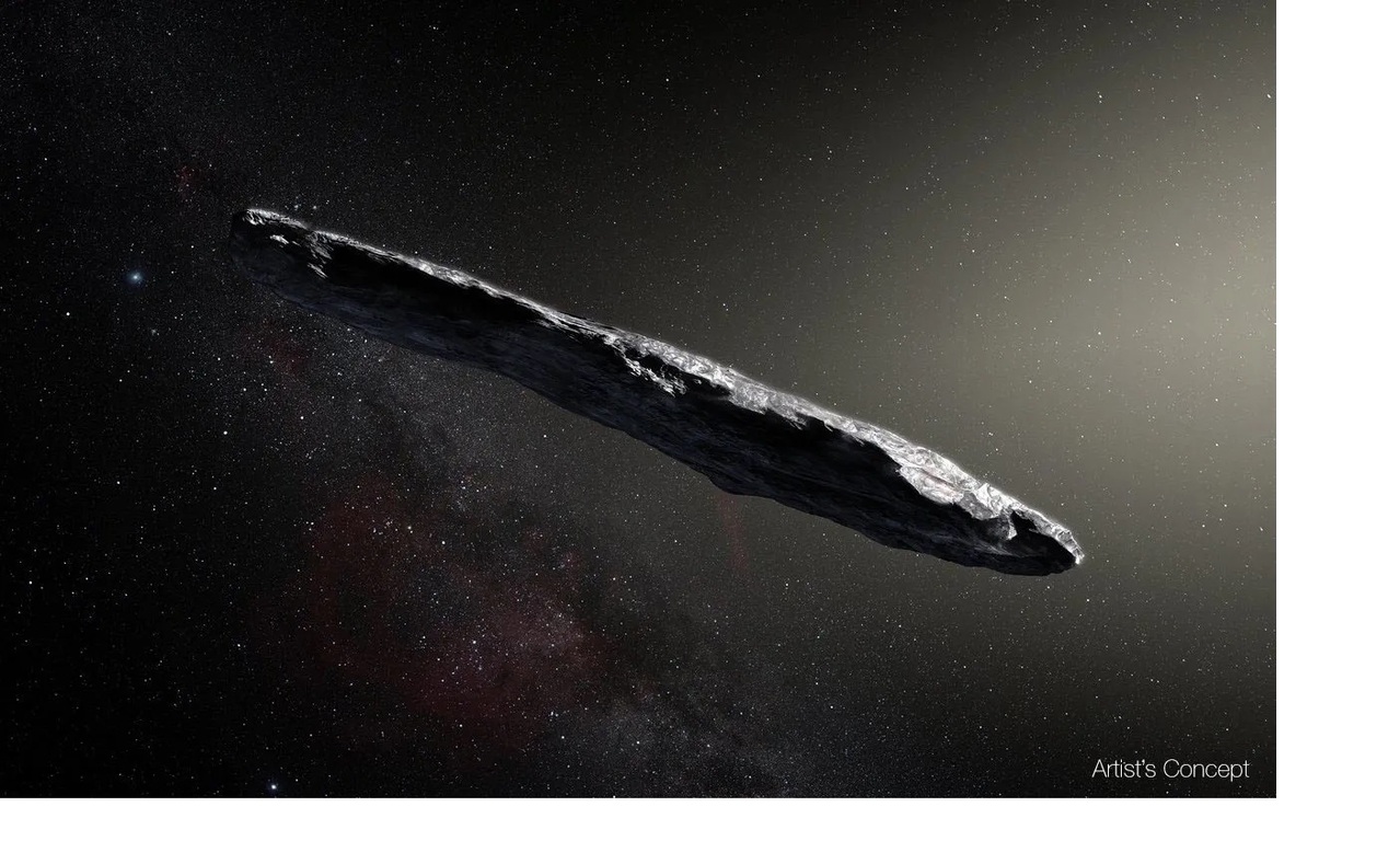 一个雪茄形天体于2017年快速穿过太阳系，引起一场科学争辩，是否外星文明入侵。图为画家想像的星体。(取自NASA)