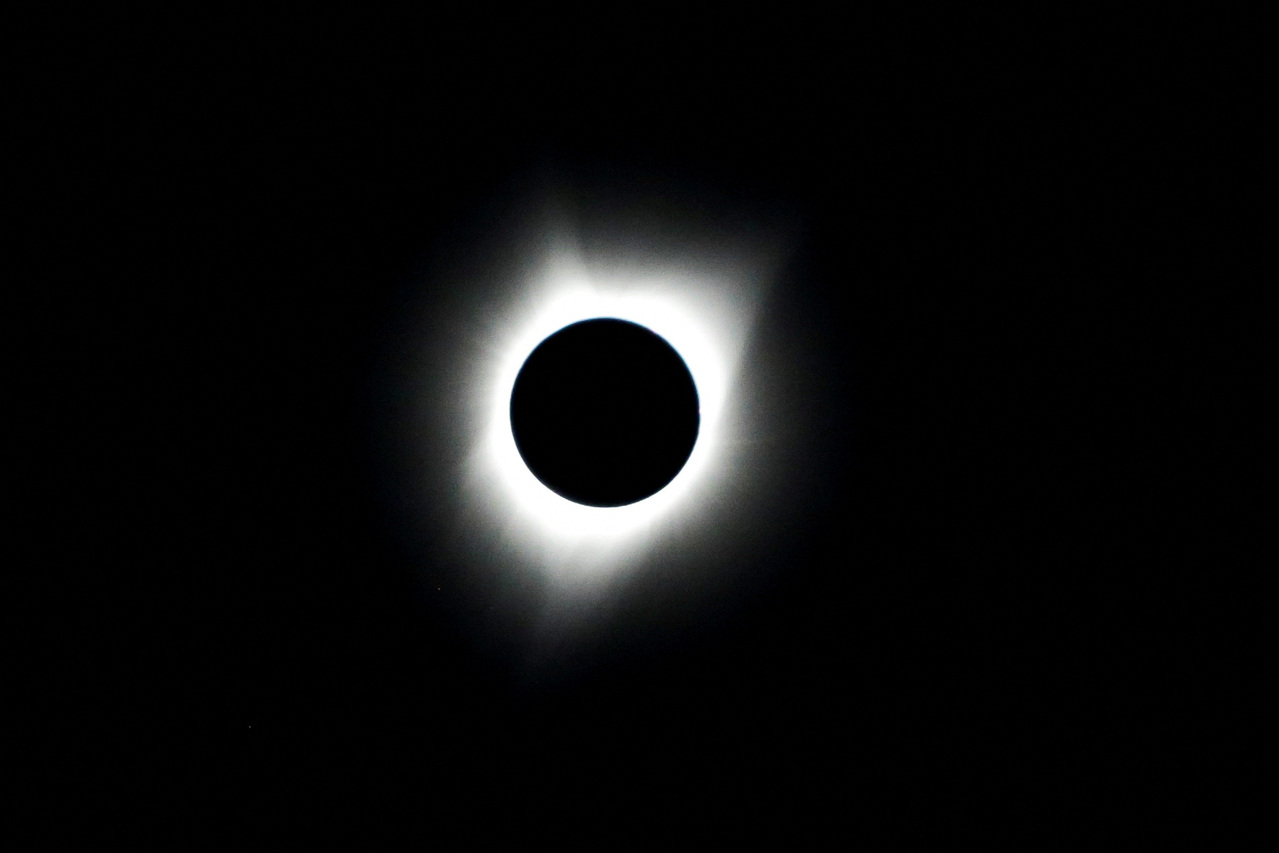2017年8月21日在俄勒冈州观测到的日全食。(路透)