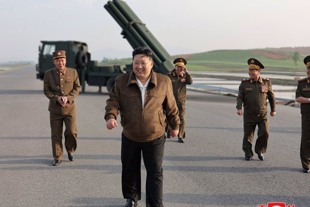 南韩脱北者团体向北韩空投30万张「金正恩是反贼」传单；图为北韩领导人金正恩。（路透）