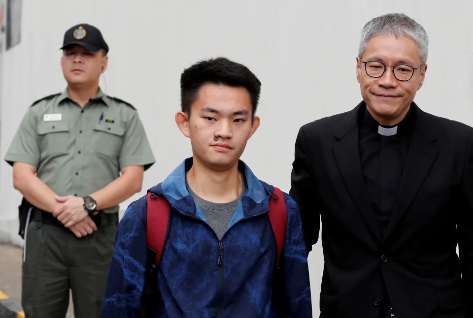 涉嫌于2018年在台湾杀害女友潘晓颖的陈同佳，因洗黑钱罪名在香港被判囚，他在2019年10月23日刑满出狱。一直跟进事件的管浩鸣牧师称，陈同佳赴台自首意愿没有改变。（路透资料照片）