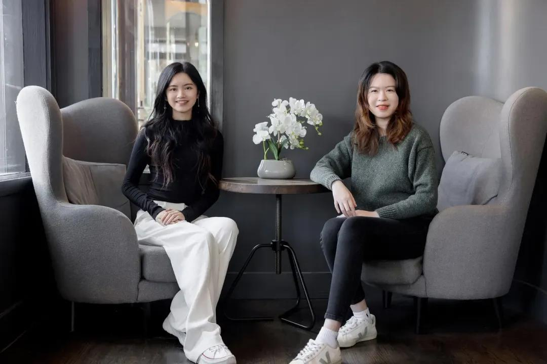 AI影片生成创业公司Pika Labs创始人郭文景（左）和联合创始人兼CTO Chenlin Meng。（取材自X平台）