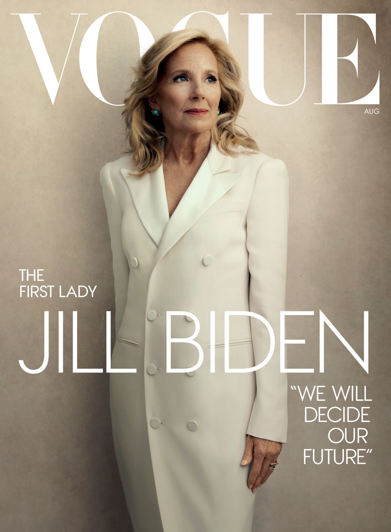 时尚杂志《Vogue》刊出第一夫人吉儿‧拜登(Jill Biden)专访。(取自Vogue官网)